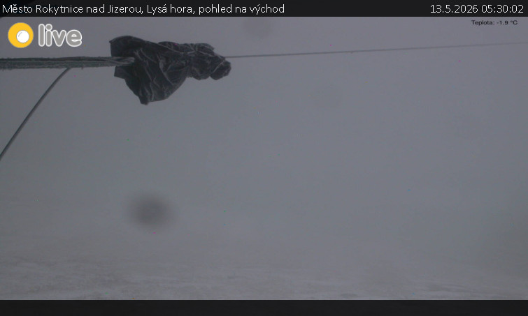 Město Rokytnice nad Jizerou - Lysá hora, pohled na východ - 13.5.2026 v 05:30
