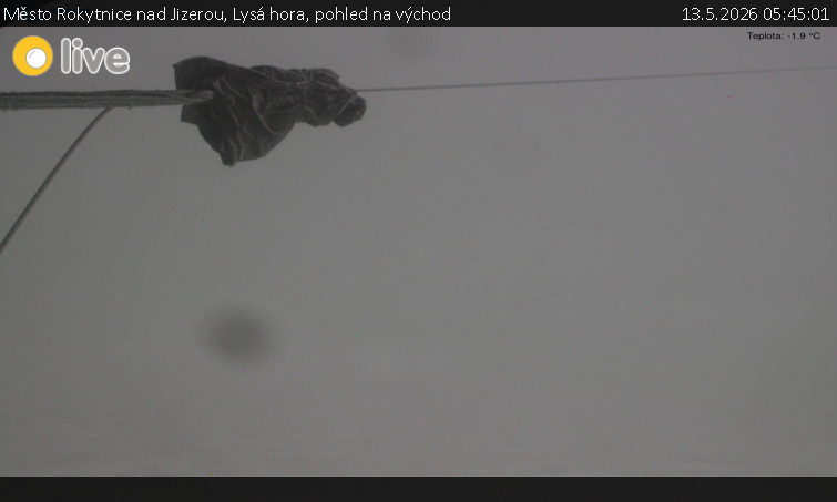 Město Rokytnice nad Jizerou - Lysá hora, pohled na východ - 13.5.2026 v 05:45