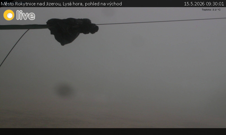 Město Rokytnice nad Jizerou - Lysá hora, pohled na východ - 15.5.2026 v 09:30