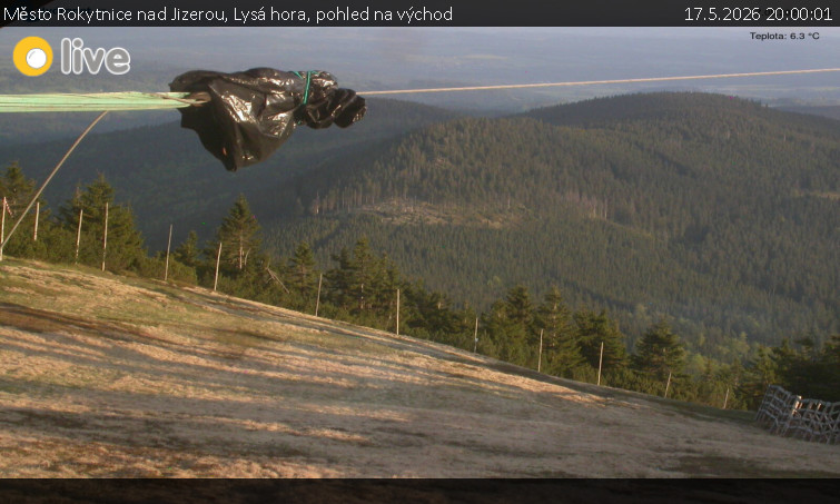 Město Rokytnice nad Jizerou - Lysá hora, pohled na východ - 17.5.2026 v 20:00