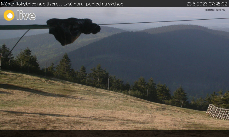 Město Rokytnice nad Jizerou - Lysá hora, pohled na východ - 23.5.2026 v 07:45