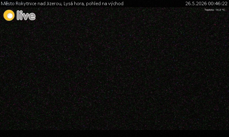 Město Rokytnice nad Jizerou - Lysá hora, pohled na východ - 26.5.2026 v 00:46
