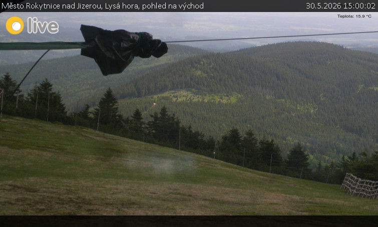 Město Rokytnice nad Jizerou - Lysá hora, pohled na východ - 30.5.2026 v 15:00