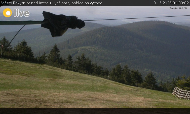 Město Rokytnice nad Jizerou - Lysá hora, pohled na východ - 31.5.2026 v 09:00