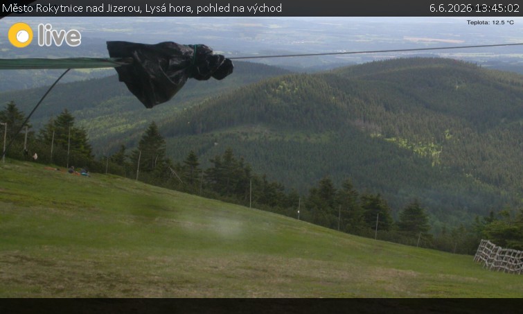 Město Rokytnice nad Jizerou - Lysá hora, pohled na východ - 6.6.2026 v 13:45