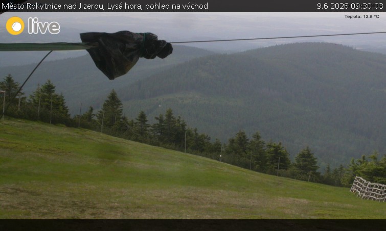 Město Rokytnice nad Jizerou - Lysá hora, pohled na východ - 9.6.2026 v 09:30
