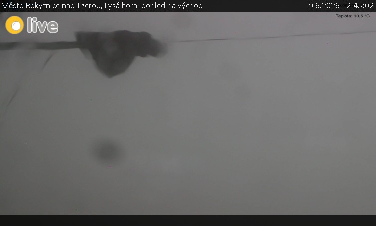Město Rokytnice nad Jizerou - Lysá hora, pohled na východ - 9.6.2026 v 12:45
