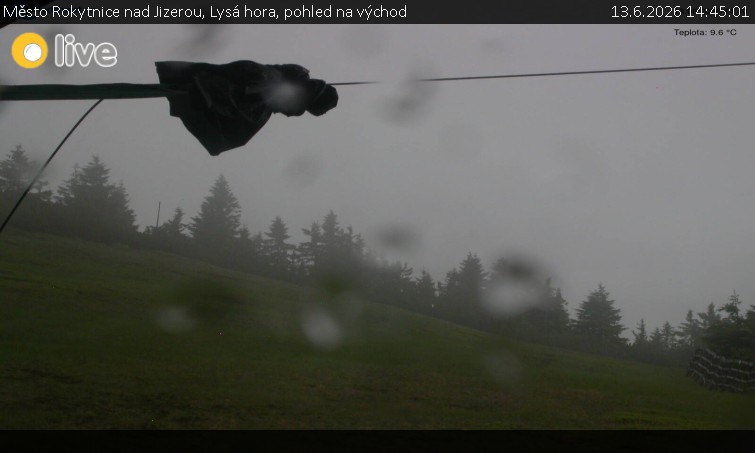 Město Rokytnice nad Jizerou - Lysá hora, pohled na východ - 13.6.2026 v 14:45