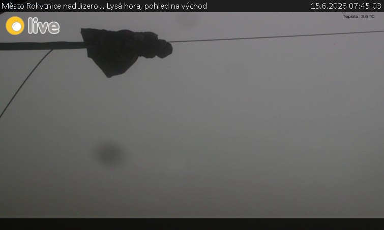 Město Rokytnice nad Jizerou - Lysá hora, pohled na východ - 15.6.2026 v 07:45