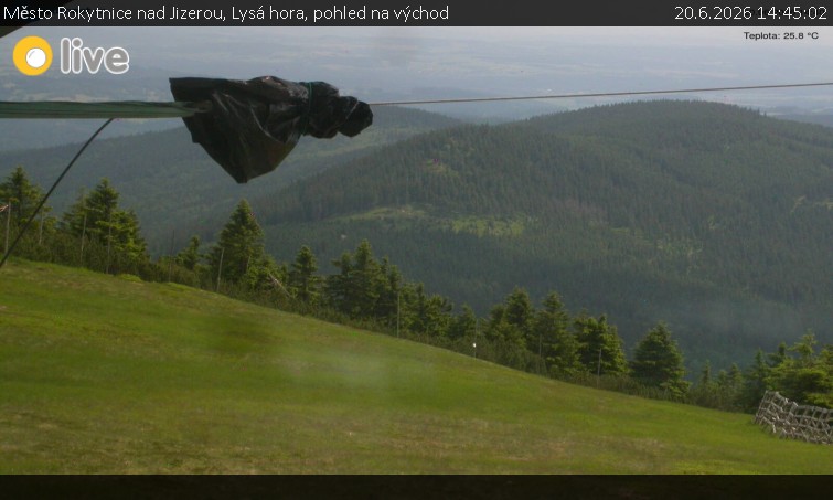 Město Rokytnice nad Jizerou - Lysá hora, pohled na východ - 20.6.2026 v 14:45