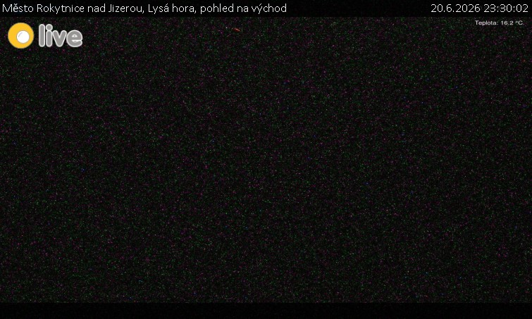 Město Rokytnice nad Jizerou - Lysá hora, pohled na východ - 20.6.2026 v 23:30