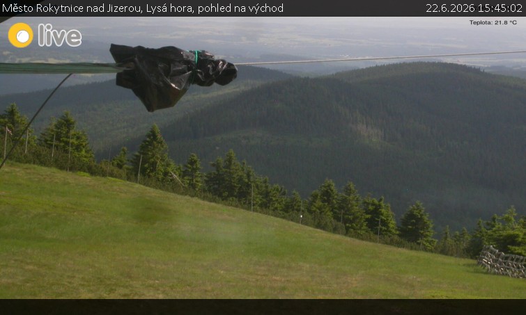 Město Rokytnice nad Jizerou - Lysá hora, pohled na východ - 22.6.2026 v 15:45
