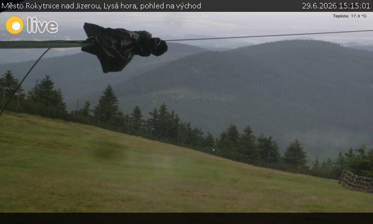 Město Rokytnice nad Jizerou - Lysá hora, pohled na východ - 29.6.2026 v 15:15