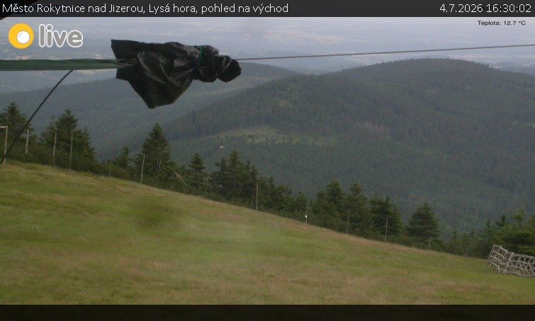Město Rokytnice nad Jizerou - Lysá hora, pohled na východ - 4.7.2026 v 16:30