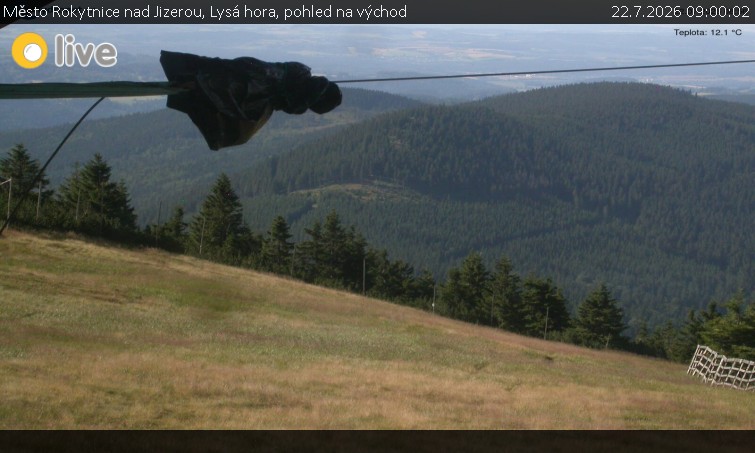 Město Rokytnice nad Jizerou - Lysá hora, pohled na východ - 22.7.2026 v 09:00
