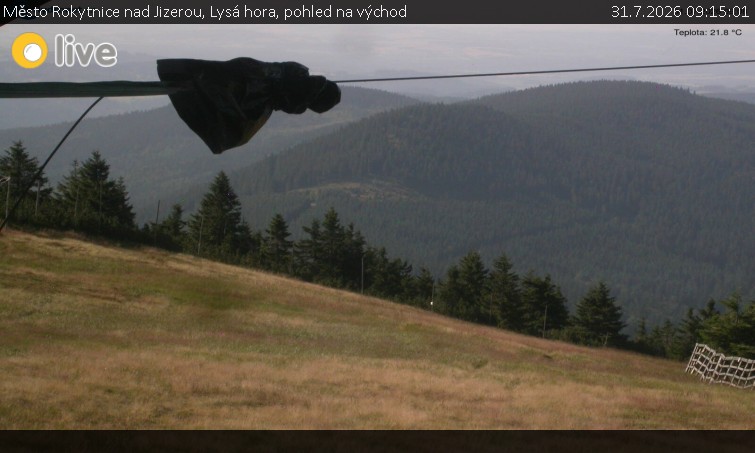 Město Rokytnice nad Jizerou - Lysá hora, pohled na východ - 31.7.2026 v 09:15