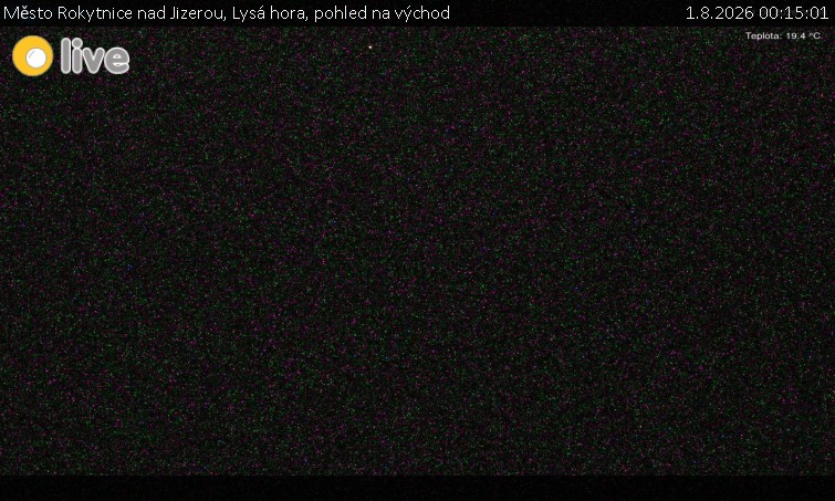 Stadt Rokytnice nad Jizerou - Bald Mountain, Blick nach Osten - 1.8.2026 v 00:15