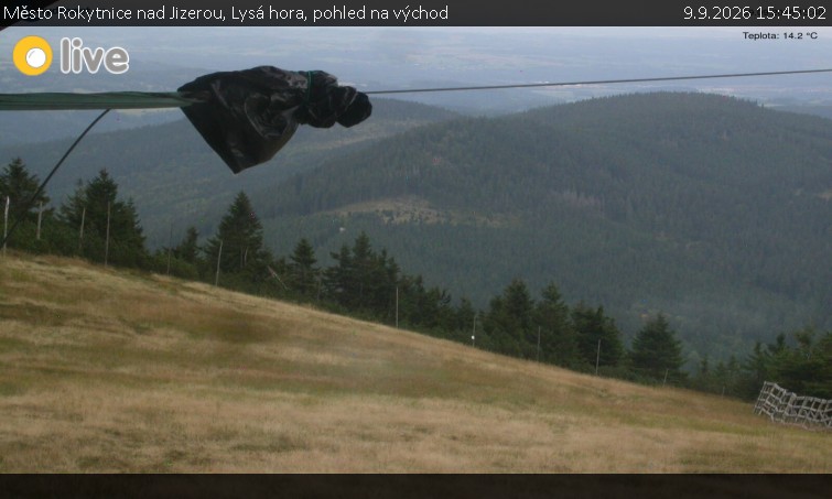 Město Rokytnice nad Jizerou - Lysá hora, pohled na východ - 9.9.2026 v 15:45