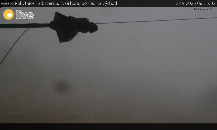 Město Rokytnice nad Jizerou - Lysá hora, pohled na východ - 22.9.2026 v 08:15