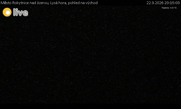 Město Rokytnice nad Jizerou - Lysá hora, pohled na východ - 22.9.2026 v 23:15