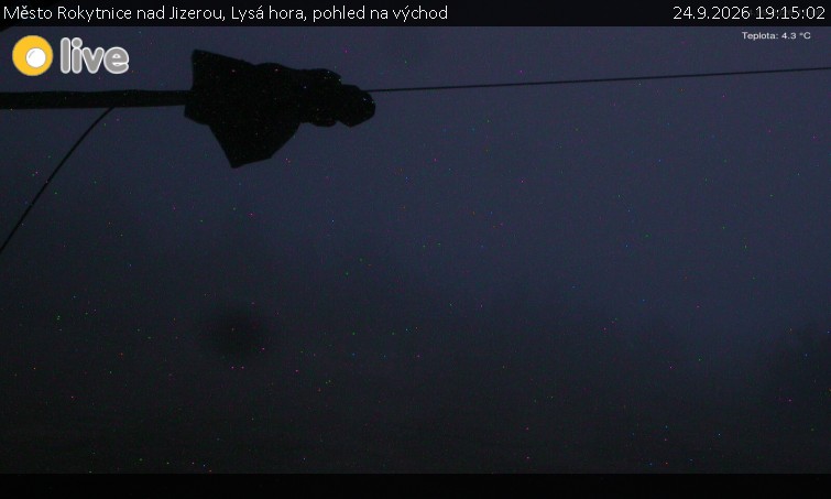 Město Rokytnice nad Jizerou - Lysá hora, pohled na východ - 24.9.2026 v 19:15