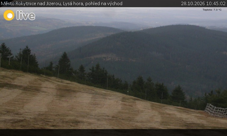 Město Rokytnice nad Jizerou - Lysá hora, pohled na východ - 28.10.2026 v 10:45