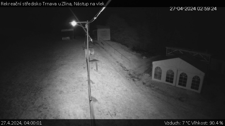 Rekreační středisko Trnava u Zlína - Nástup na vlek - 27.4.2024 v 04:00