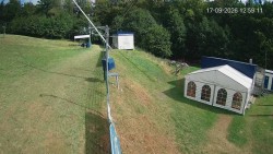 Boarding the ski lift