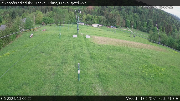 Rekreační středisko Trnava u Zlína - Hlavní sjezdovka - 3.5.2024 v 18:00