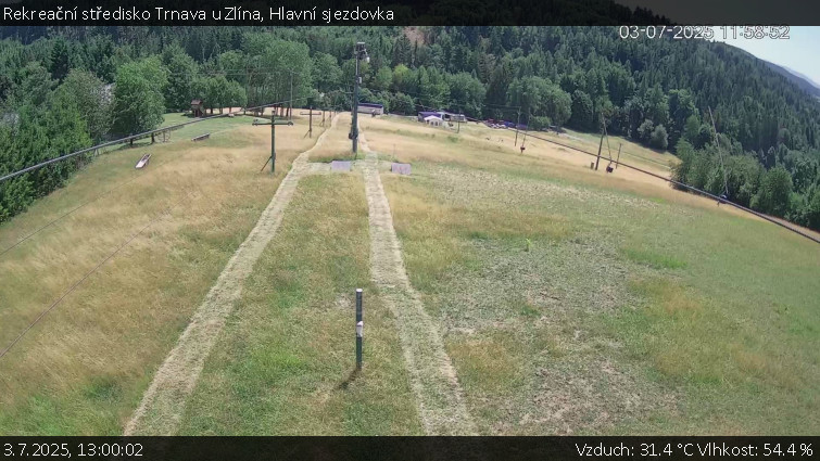 Rekreační středisko Trnava u Zlína - Hlavní sjezdovka - 3.7.2025 v 13:00