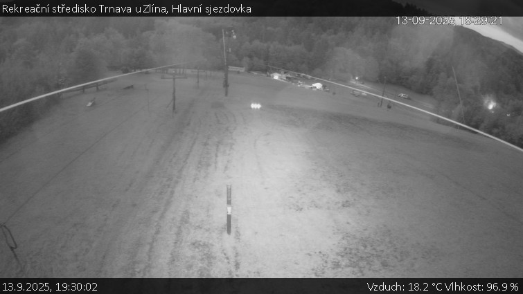 Rekreační středisko Trnava u Zlína - Hlavní sjezdovka - 13.9.2025 v 19:30 Rekreační středisko Trnava u Zlína - Hlavní sjezdovka - 13.9.2025 v 19:30