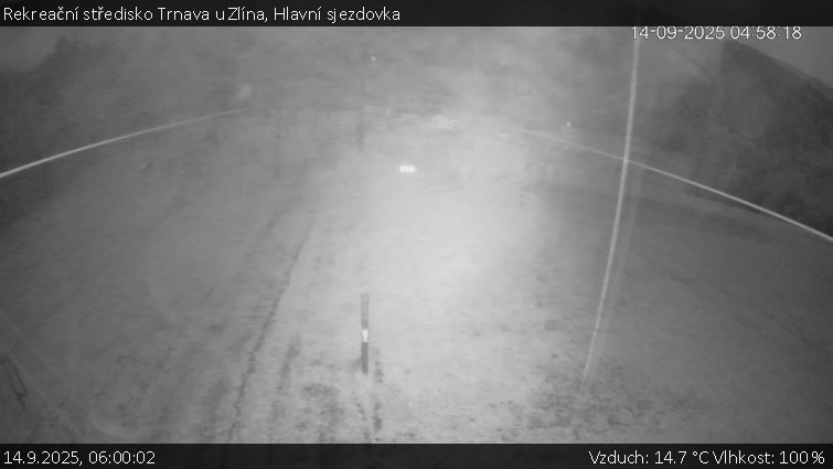 Rekreační středisko Trnava u Zlína - Hlavní sjezdovka - 14.9.2025 v 06:00 Rekreační středisko Trnava u Zlína - Hlavní sjezdovka - 14.9.2025 v 06:00