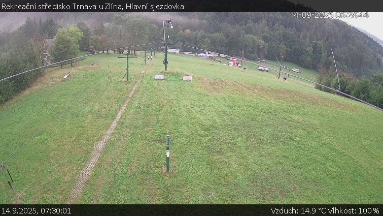 Rekreační středisko Trnava u Zlína - Hlavní sjezdovka - 14.9.2025 v 07:30