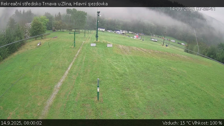 Rekreační středisko Trnava u Zlína - Hlavní sjezdovka - 14.9.2025 v 08:00 Rekreační středisko Trnava u Zlína - Hlavní sjezdovka - 14.9.2025 v 08:00