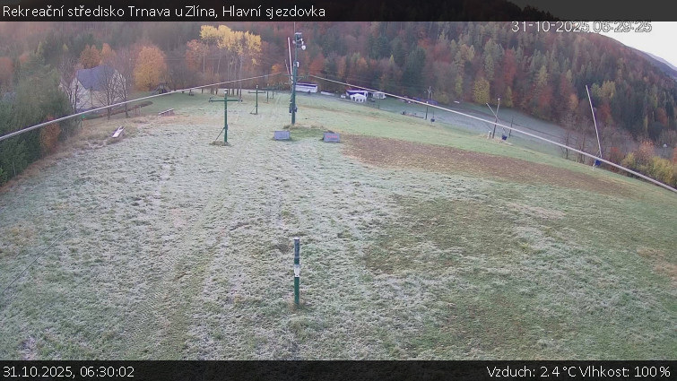 Rekreační středisko Trnava u Zlína - Hlavní sjezdovka - 31.10.2025 v 06:30 Rekreační středisko Trnava u Zlína - Hlavní sjezdovka - 31.10.2025 v 06:30