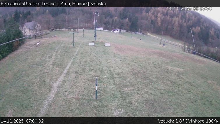 Rekreační středisko Trnava u Zlína - Hlavní sjezdovka - 14.11.2025 v 07:00