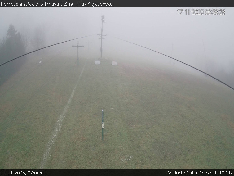 Rekreační středisko Trnava u Zlína - Hlavní sjezdovka - 17.11.2025 v 07:00