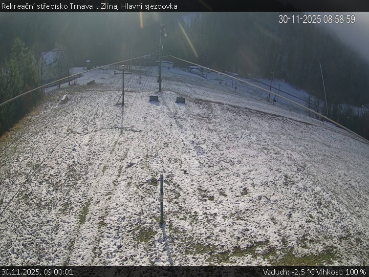 Rekreační středisko Trnava u Zlína - Hlavní sjezdovka - 30.11.2025 v 09:00