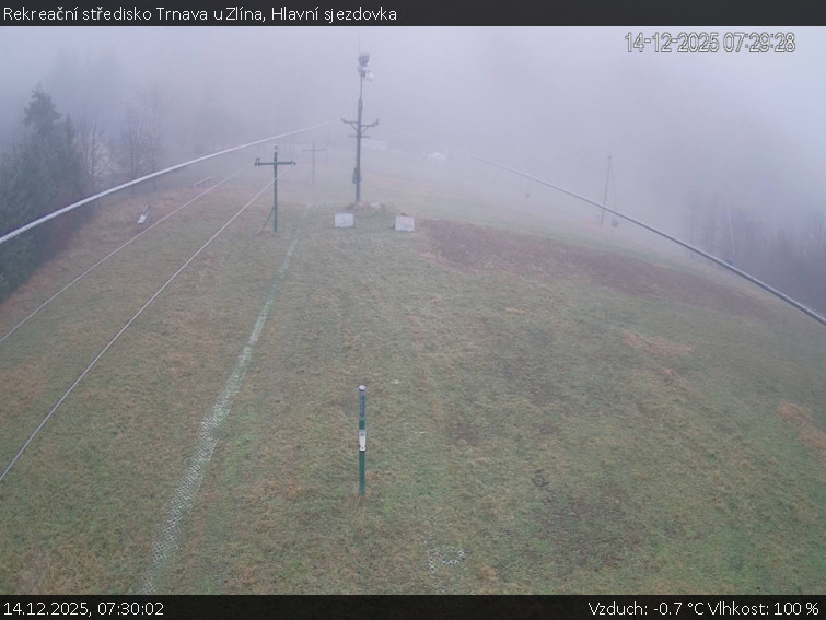 Rekreační středisko Trnava u Zlína - Hlavní sjezdovka - 14.12.2025 v 07:30