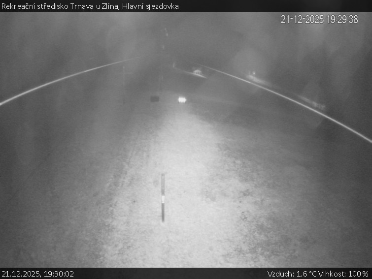 Rekreační středisko Trnava u Zlína - Hlavní sjezdovka - 21.12.2025 v 19:30
