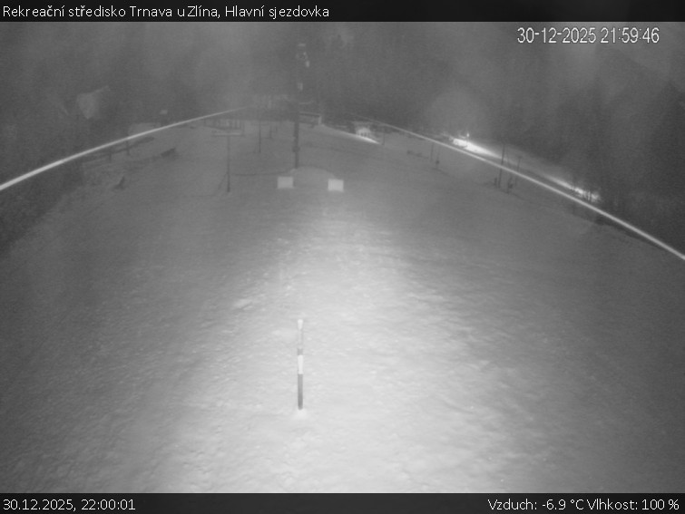 Rekreační středisko Trnava u Zlína - Hlavní sjezdovka - 30.12.2025 v 22:00
