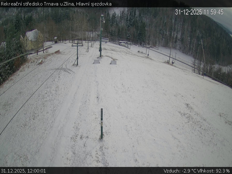 Rekreační středisko Trnava u Zlína - Hlavní sjezdovka - 31.12.2025 v 12:00