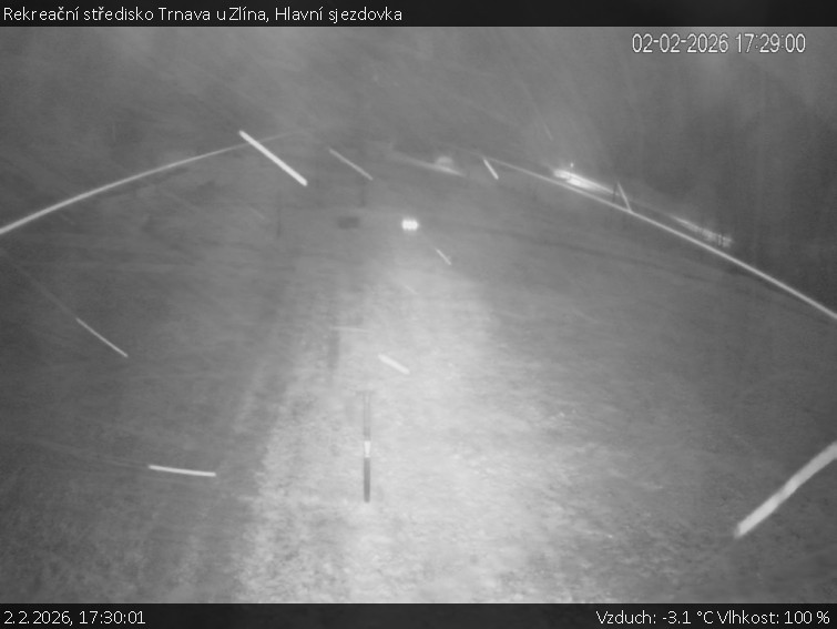 Rekreační středisko Trnava u Zlína - Hlavní sjezdovka - 2.2.2026 v 17:30