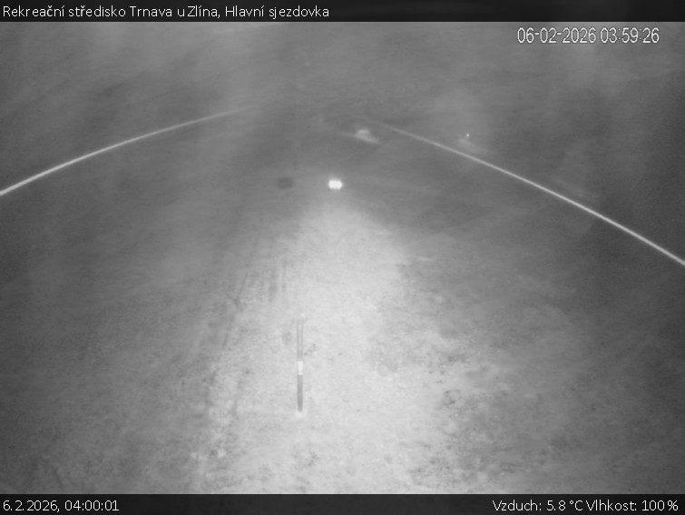 Rekreační středisko Trnava u Zlína - Hlavní sjezdovka - 6.2.2026 v 04:00