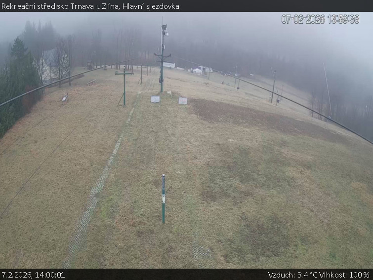 Rekreační středisko Trnava u Zlína - Hlavní sjezdovka - 7.2.2026 v 14:00