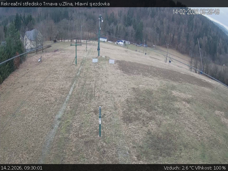 Rekreační středisko Trnava u Zlína - Hlavní sjezdovka - 14.2.2026 v 09:30