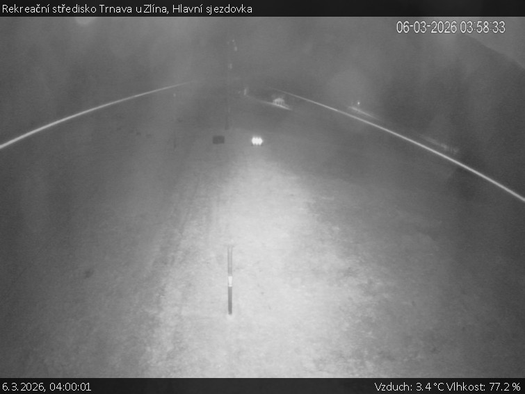 Rekreační středisko Trnava u Zlína - Hlavní sjezdovka - 6.3.2026 v 04:00