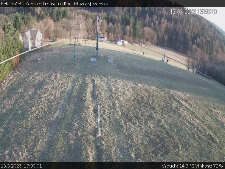 Rekreační středisko Trnava u Zlína - Hlavní sjezdovka - 13.3.2026 v 17:00