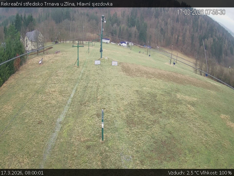Rekreační středisko Trnava u Zlína - Hlavní sjezdovka - 17.3.2026 v 08:00