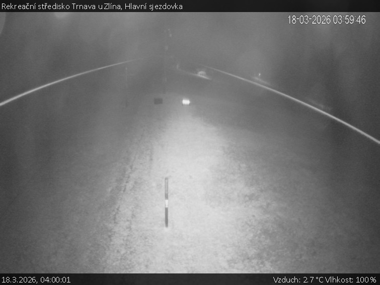 Rekreační středisko Trnava u Zlína - Hlavní sjezdovka - 18.3.2026 v 04:00